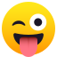 Winking face with tongue :stuck_out_tongue_winking_eye: 😜
